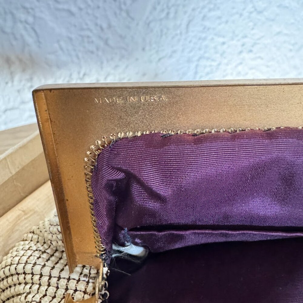 Vintage Mesh Whiting And Davis Small Clutch - image 6